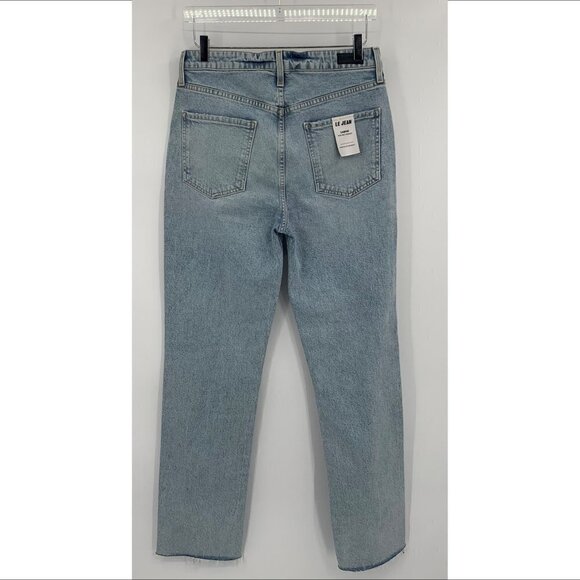 Le Jean Sabine high rise straight leg denim jean women distressed Venus new 31 - Picture 5 of 6